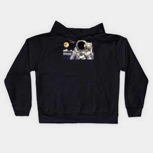 Astronaut ukiyo-e Kids Hoodie